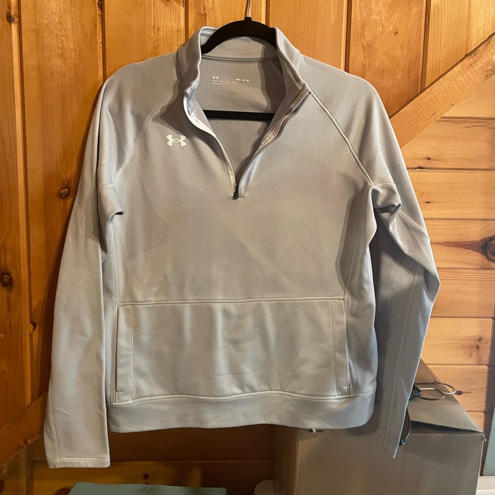 Under Armour Light Gray 1/4 Zip Sweatshirt Hoodie